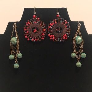 2 pairs of World Market earrings